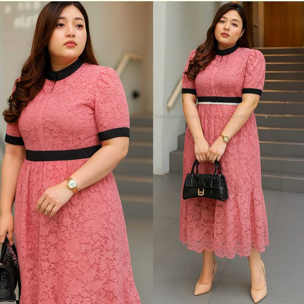 [ MOCIIESHOP ] DRESS JUMBO MOMO / MC / DRESS JUMBO / DRES WANITA / DRESS BRUKAT / LONG DRESS BRUKAT 