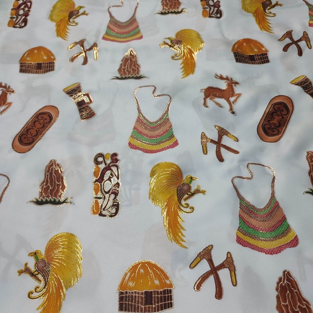 Kain Batik Asli Papua Motif Bahan Semi Sutra
