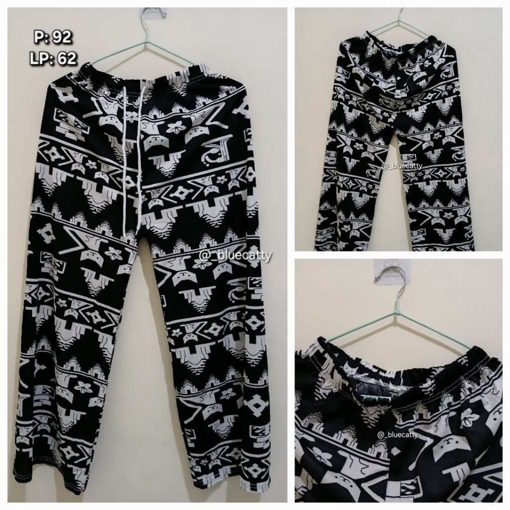 Celana kulot motif gajah bahan rayon