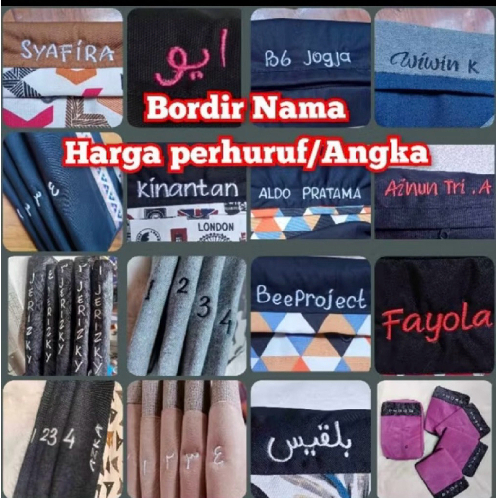 HANYA UNTUK CUSTOM NAMA SAMPUL ALQURAN,HADIST&TILAWATI (hanya bordir nama saja tidak dengan sampulny