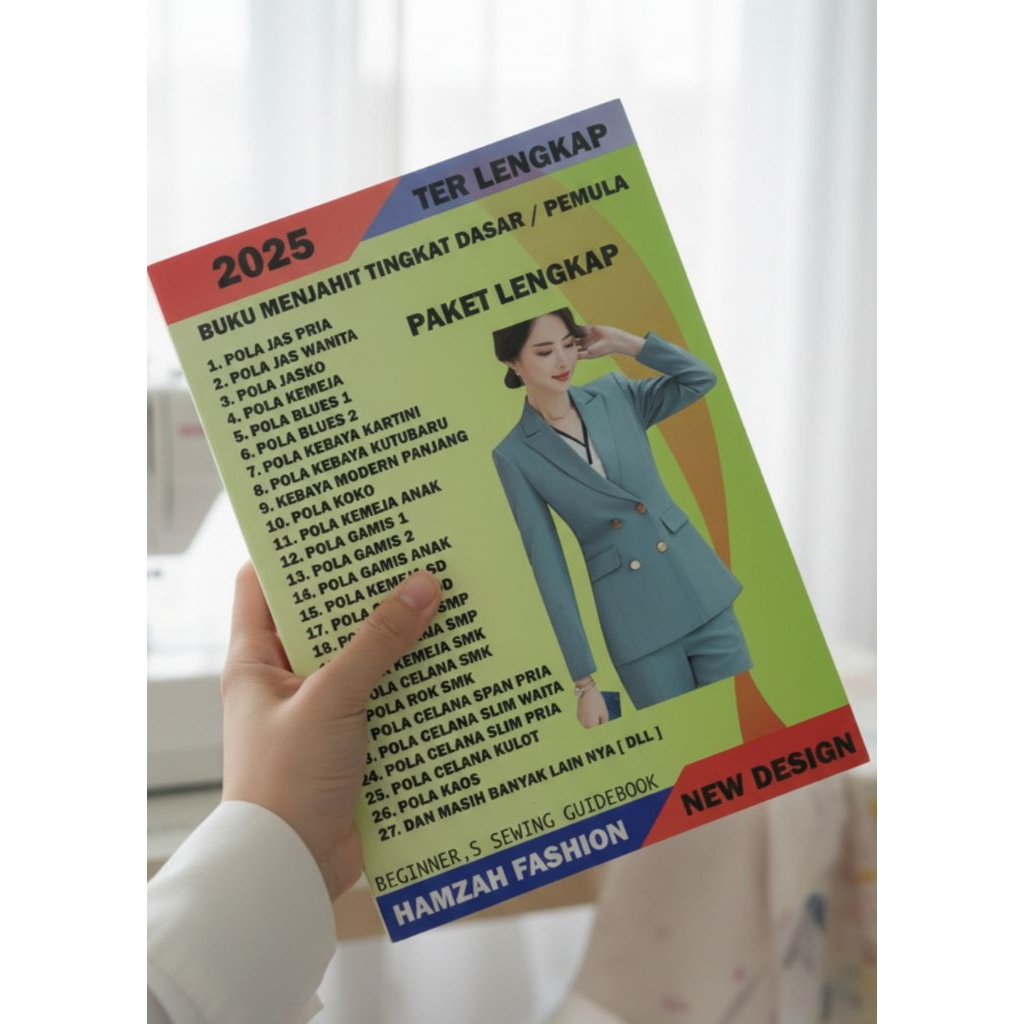 Buku pola jahit paket lengkap full model tingkat dasar
