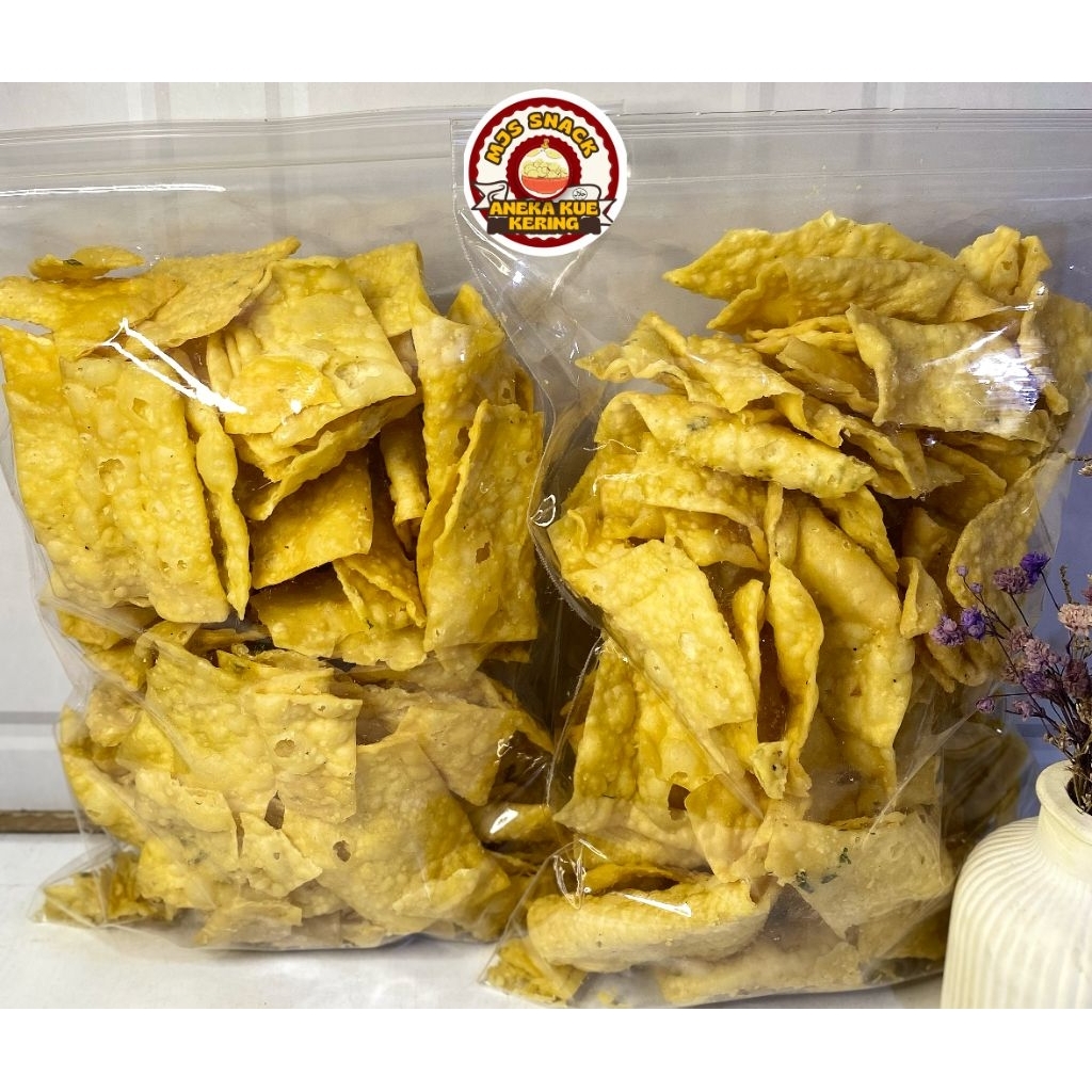 KRIPIK PANGSIT BAWANG 280GR/SNACK KILOAN