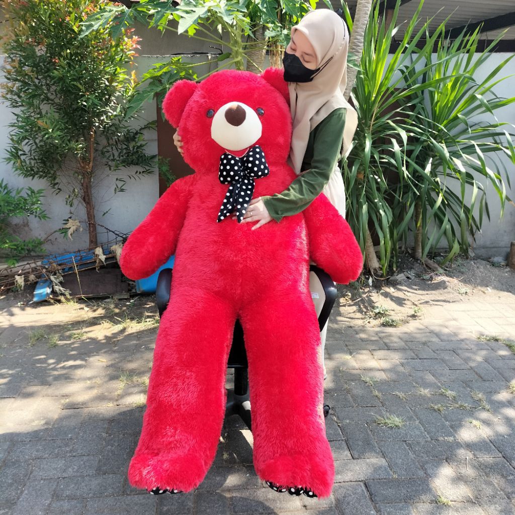 BONEKA JUMBO BERUANG TEDDY BEAR BESAR GIANT SNI 1 METER 1,3 METER