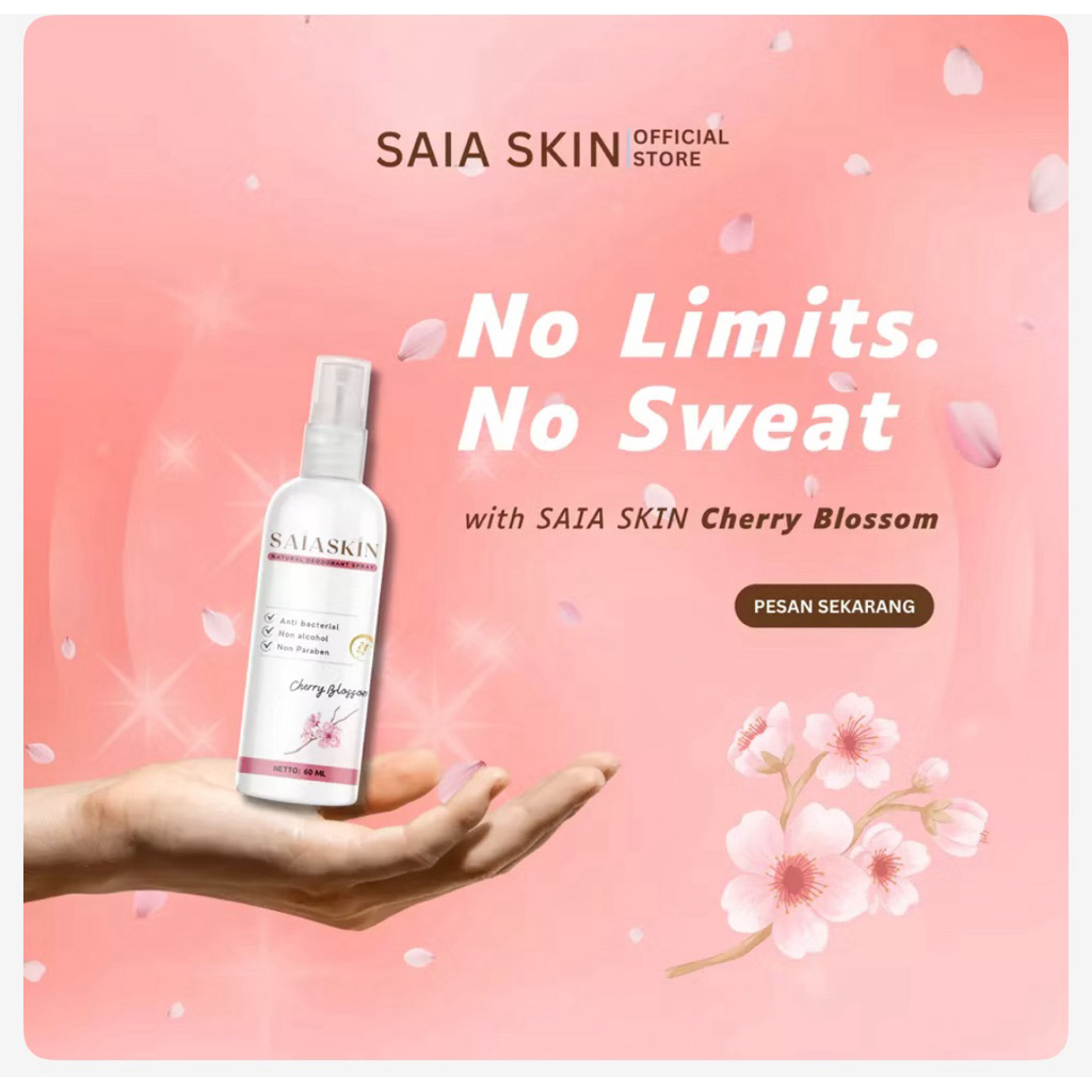 SAIA SKIN  DEODORANT SPRAY ( Variant Cherry blossom )BPOM