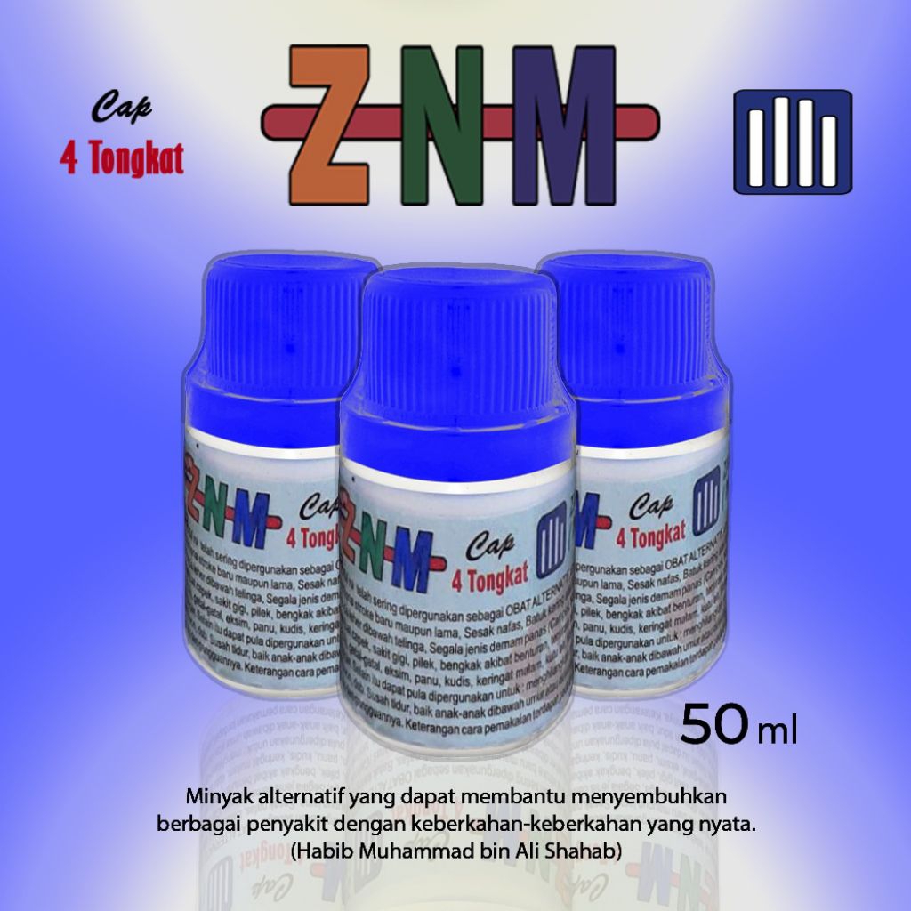 MINYAK ZNM CAP 4 TONGKAT Ukuran 50ML 100% Original / Minyak Herbal