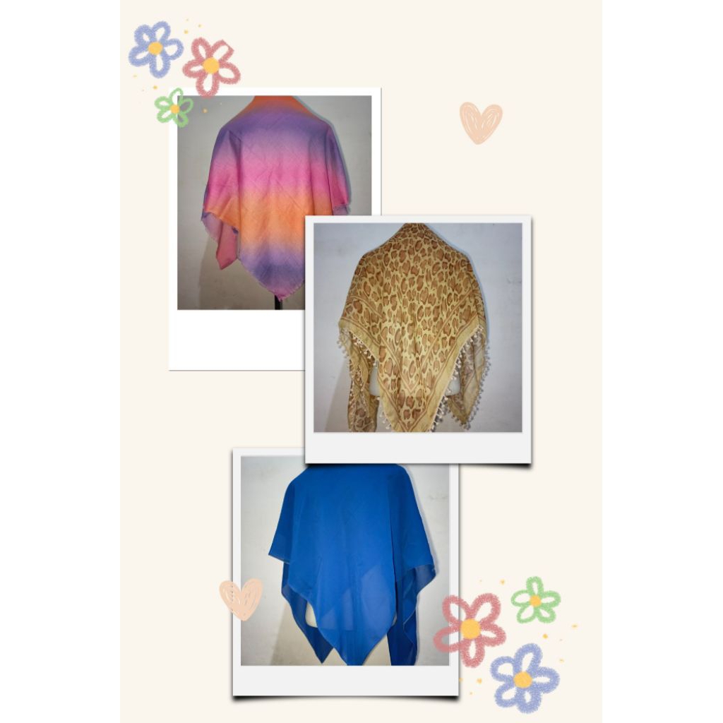 PRELOVED - HIJAB / JILBAB SEGI EMPAT