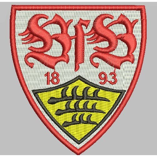 VFB STUTTGART PATCH BORDIR BET LOGO/EMBLEM KLUB BOLA BUNDESLIGA JERMAN - CBI