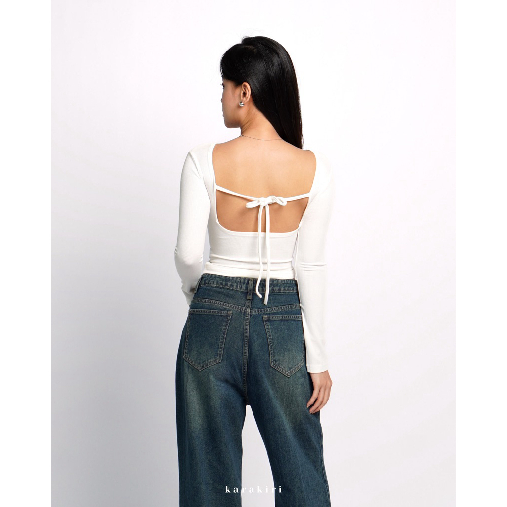 karakiri - Elie Backless Top | Backless Top Longsleeve