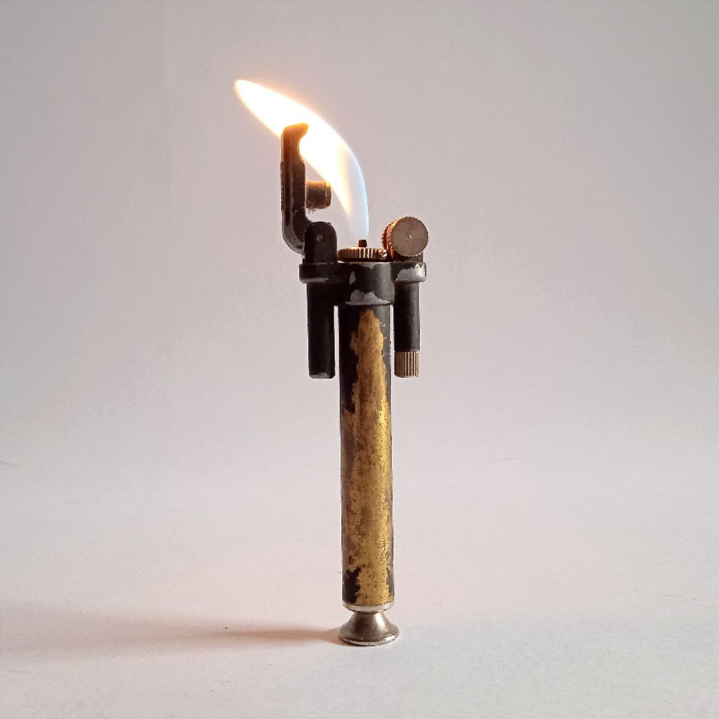 Antik Vintage Korek Kerosene Langka HAPPY DAYS Logam/Kuningan Fungsi Normal Utuh Layak Koleksi