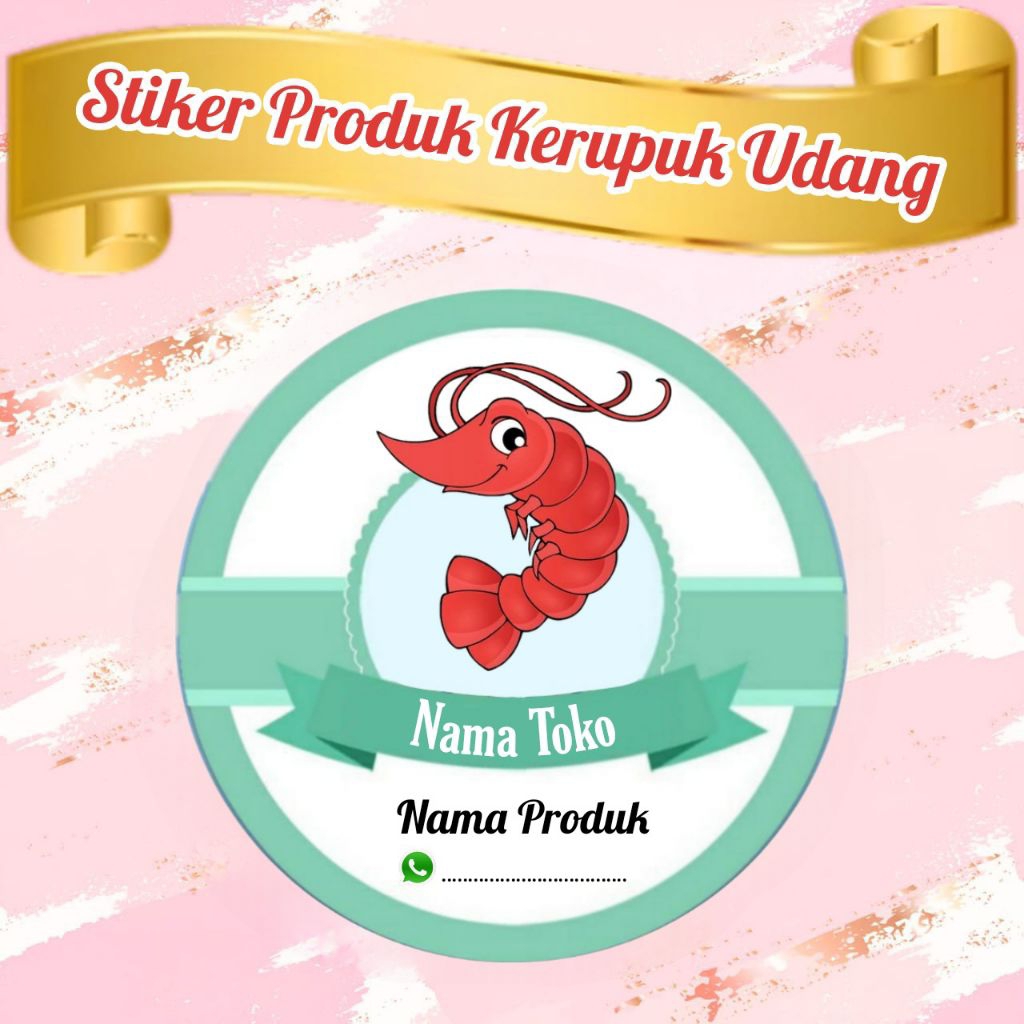 STIKER PRODUK KEMASAN KERUPUK, KERIPIK ATAU CEMILAN BISA CUSTOM NAMA DAN KARAKTER
