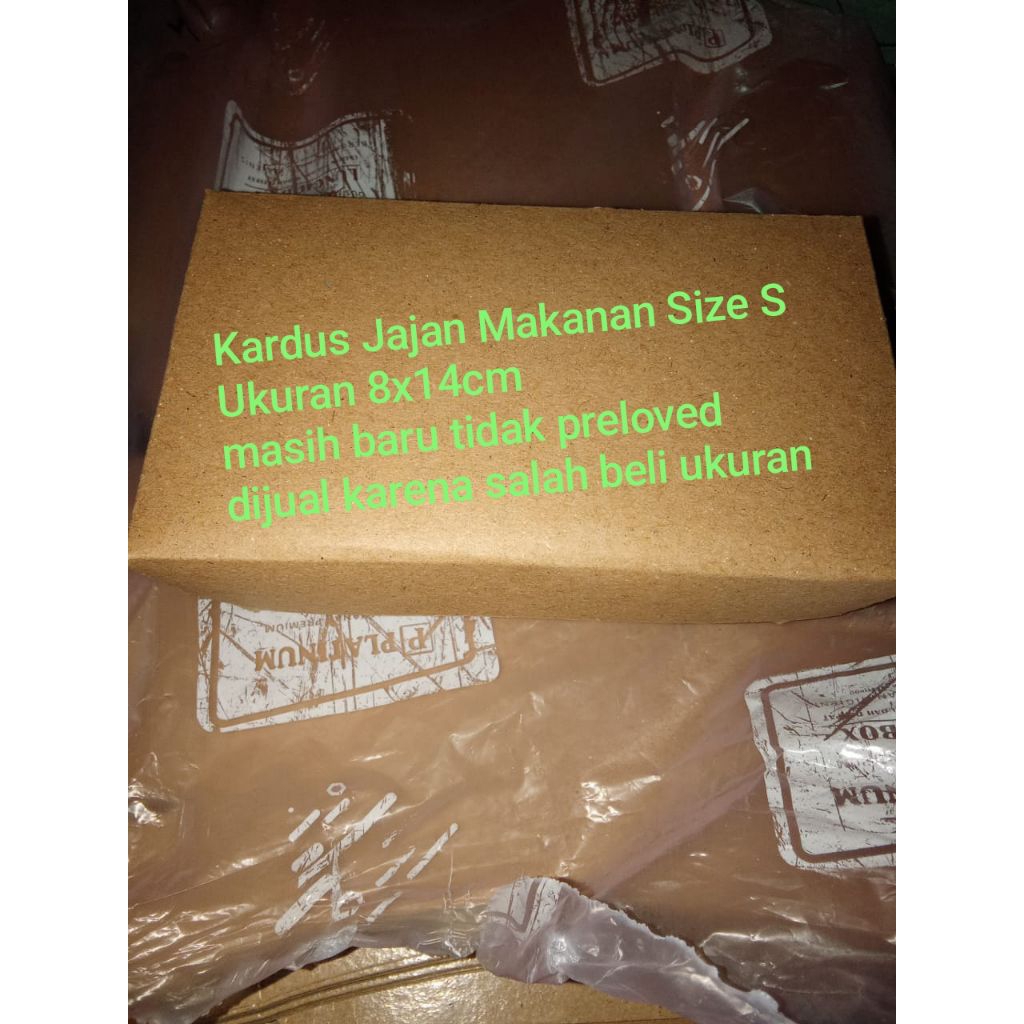 Kardus Makanan Kardus Jajan/Kardus Coklat Makanan Like New 100pcs Murah/Kardus Makanan Size S/Kardus