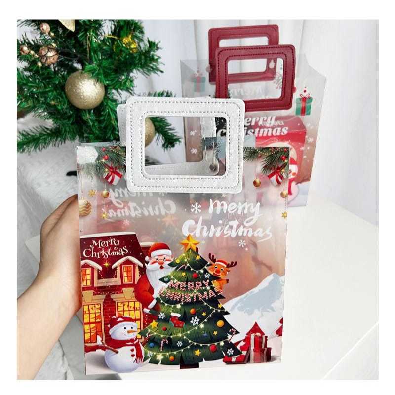 [TAS MIKA PVC NATAL] PREMIUM Tas Mika Transparant TEBAL PVC Tote Bag, Hampers Souvenir Mika PVC Prem