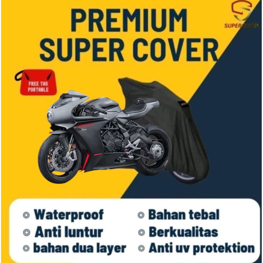Premium Cover motor penutup sarung motor MV Agusta Superveloce super cover tebal anti UV anti cakar 