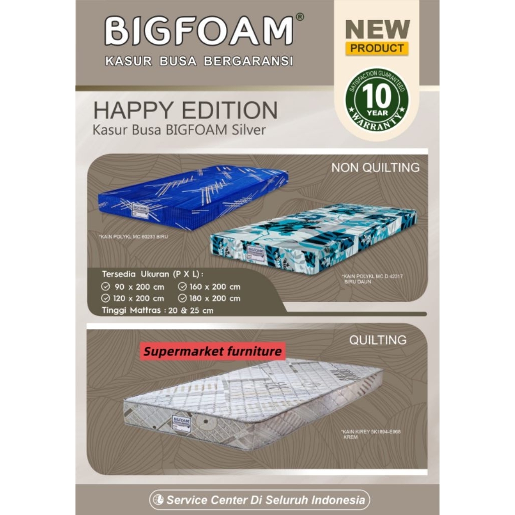 Kasur Busa Big Foam Happy Ukuran 90 & 120 Tebal 20 Cm