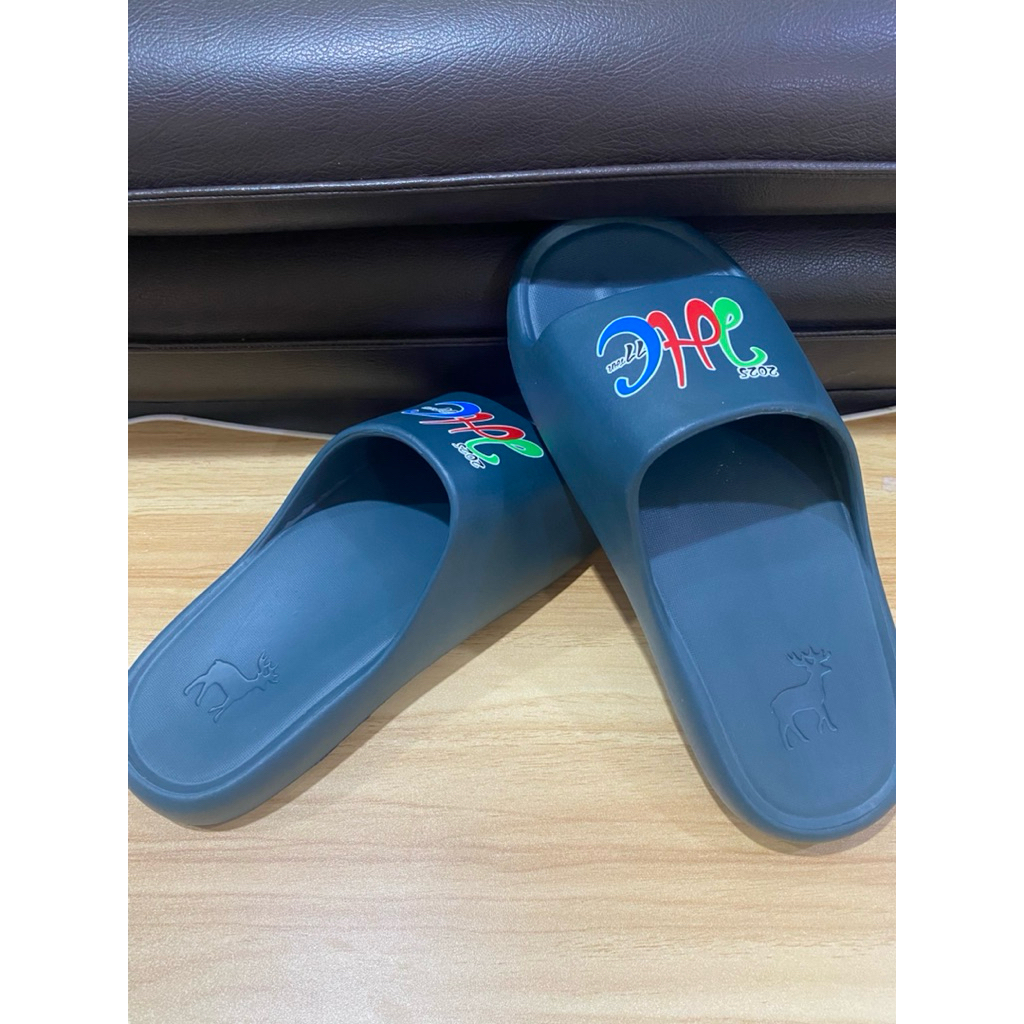 Panama / Sandal Karet Pria / Slip On Sandal / Brand New / Navy