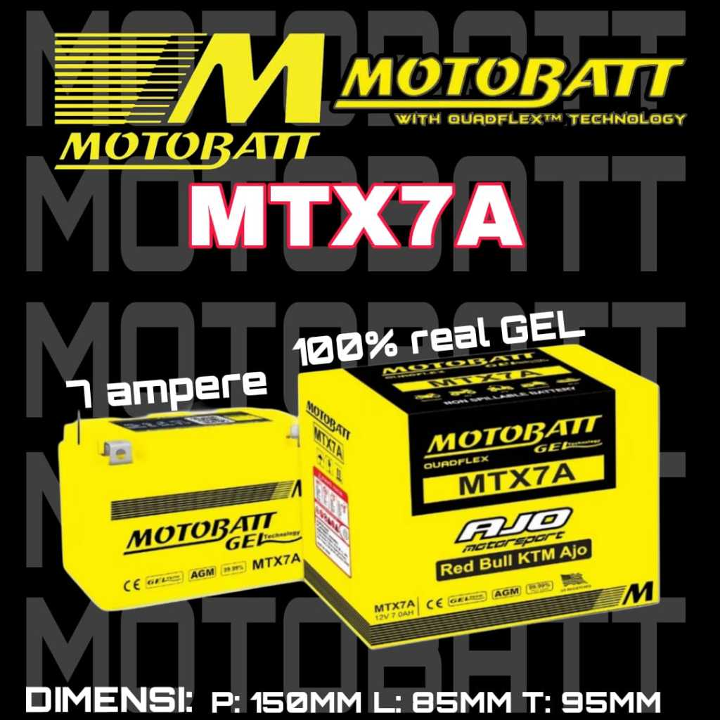 AKI MOTOR ZX25R PULSAR 200NS PIAGGIO ZIP AKI MOTOBATT MTX7A ORIGINAL