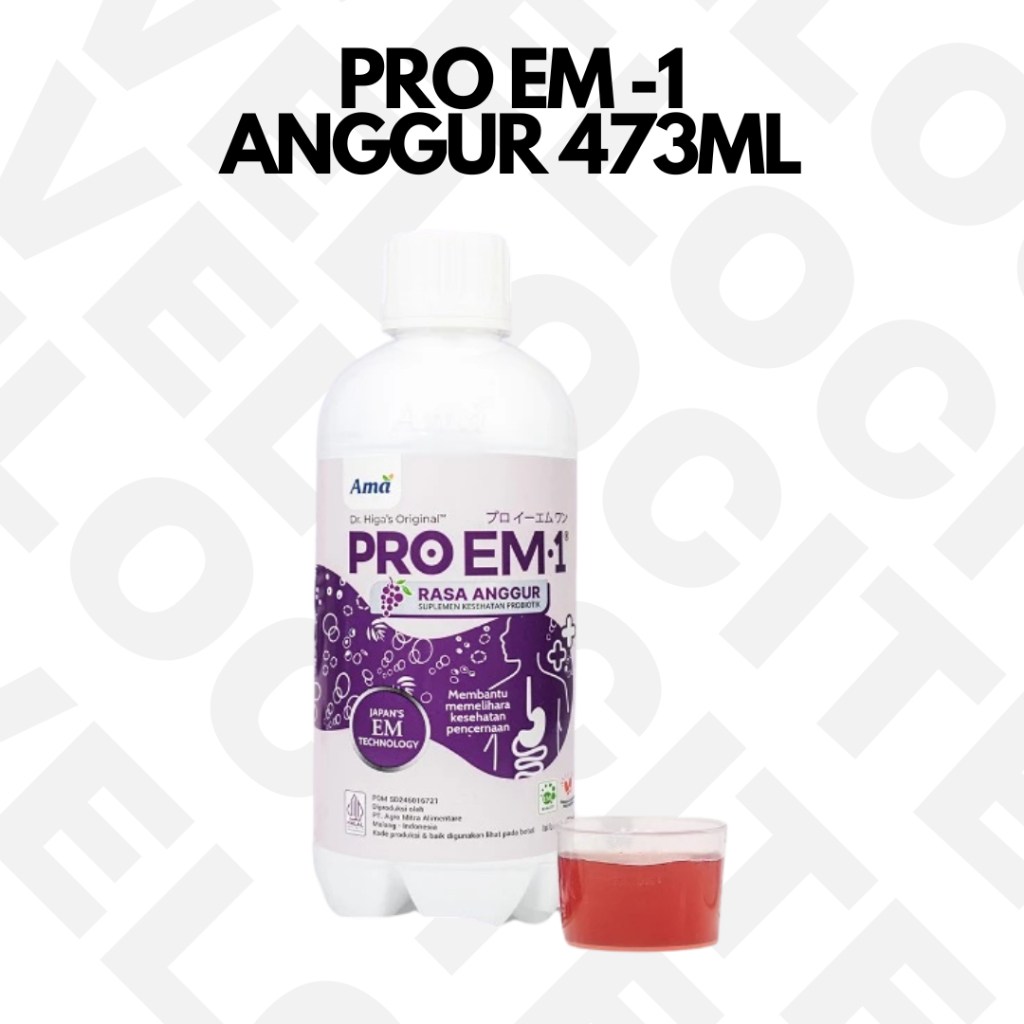 PRO EM1 Rasa Anggur 473ml Suplemen Probiotik Anak Dewasa Lansia ImunMaag Gerd GTM PRO EM-1 PRO EM 1