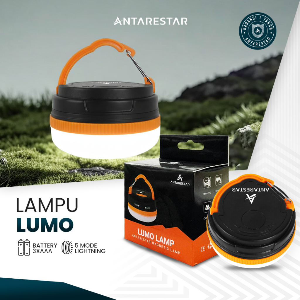 ANTARESTAR Official - Lampu LUMO Camping Model Bakpao Emergency Led Tenda Camping Senter Camping Min