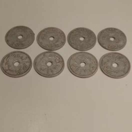 Uang koin kuno 5 sen bolong 1951 aluminium