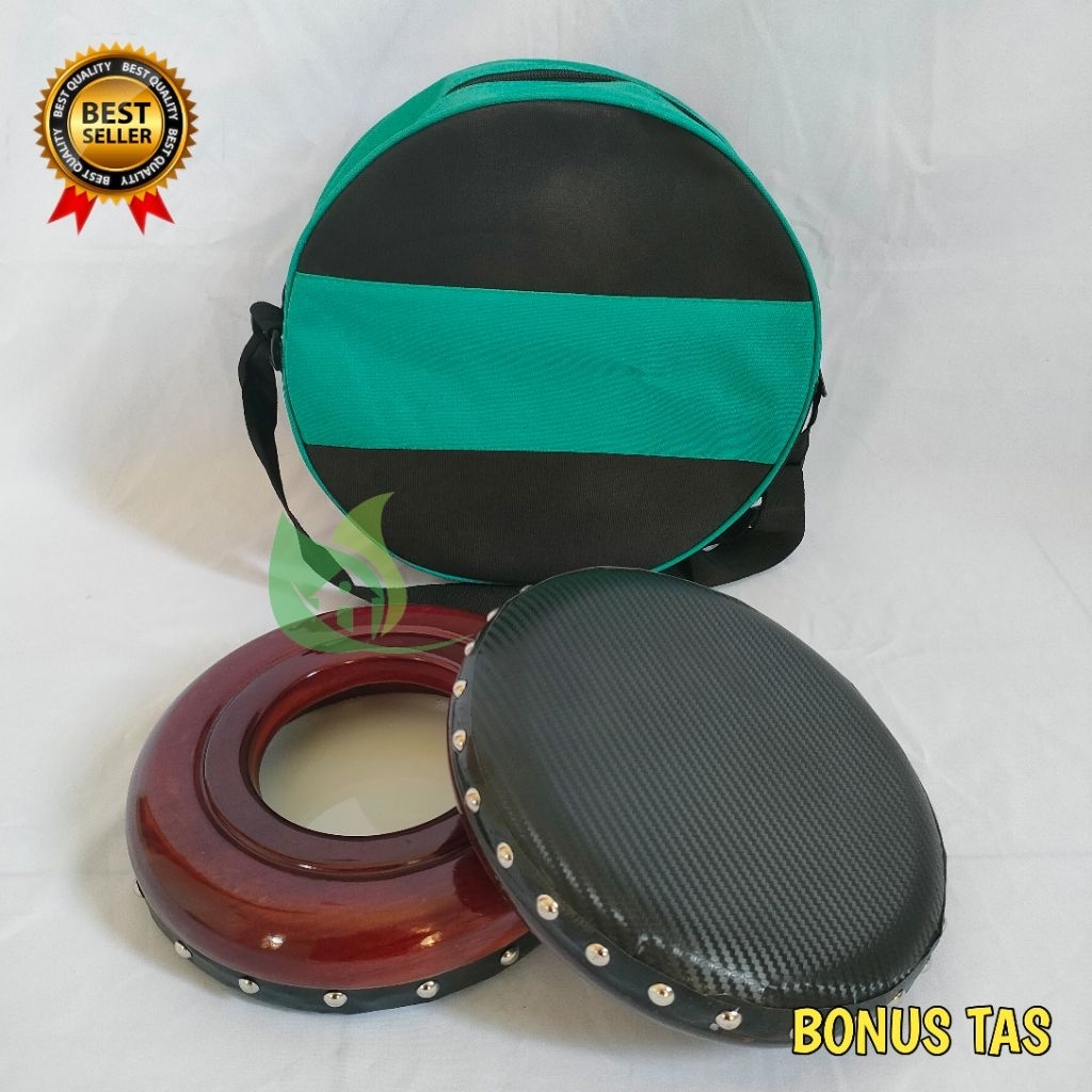 Tam tung karbon 22cm tam donat karbon motif bonus tas