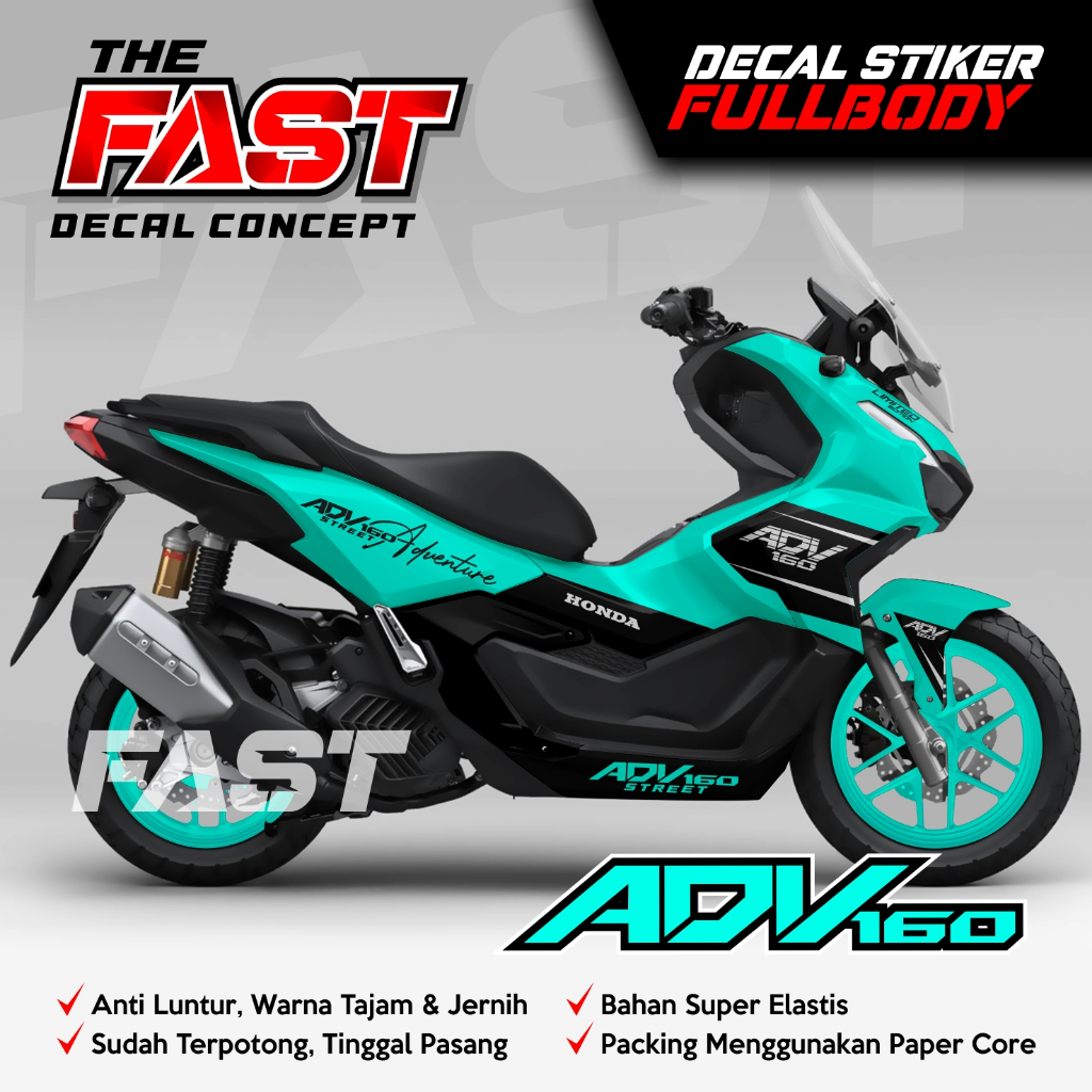 CUCI GUDANG Decal ADV160 Fullbody Adventure Variasi Sticker Striping Decal Yamaha ADV160, Sticker De