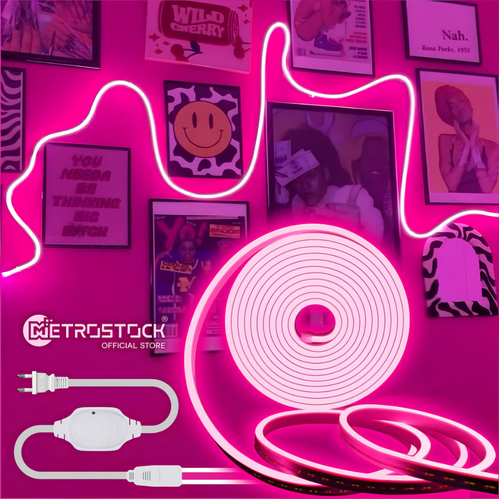 20 Meter Lampu LED neon flex aesthetic hias dekorasi backlight tempel dinding custom tulisan logo br