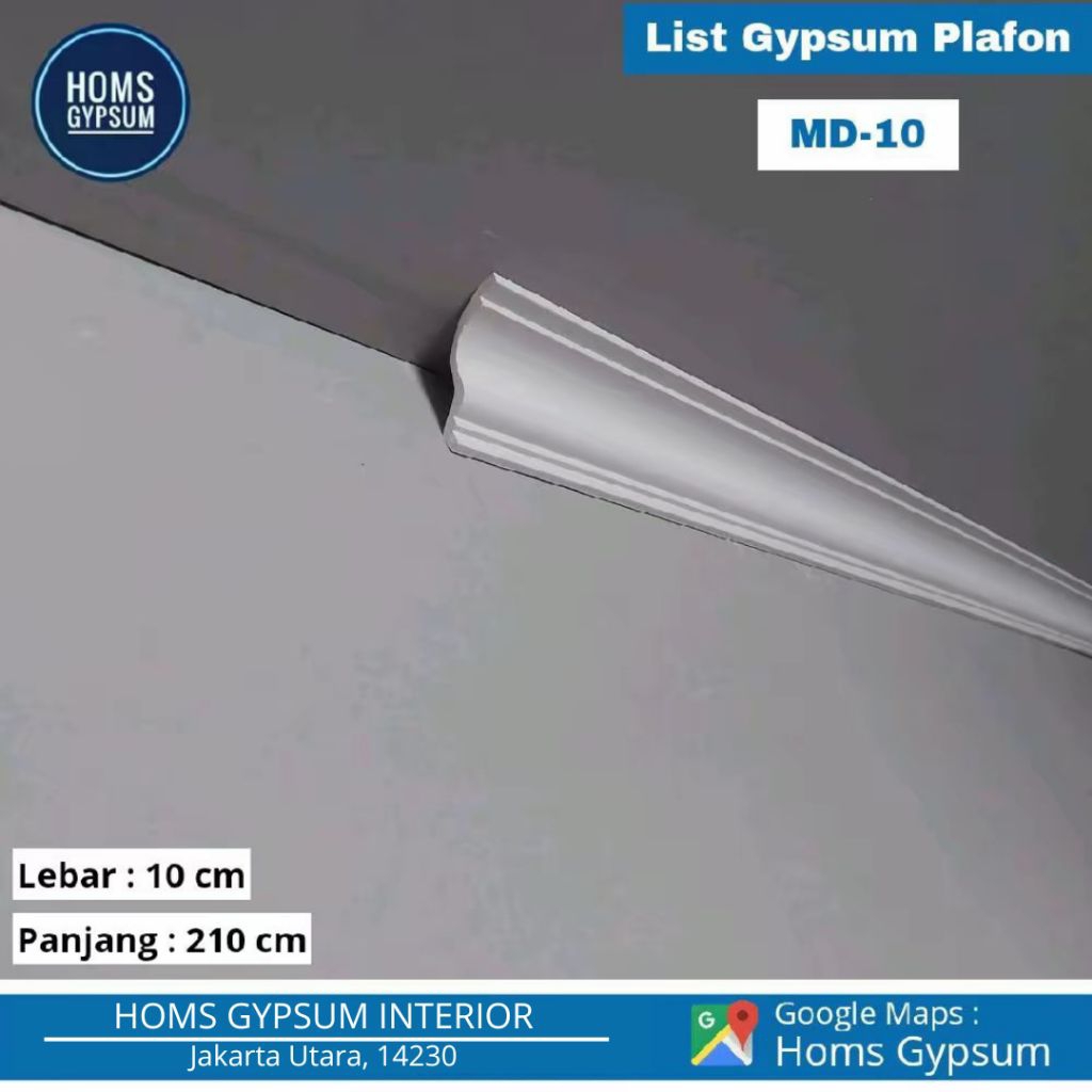 List Plafon Gypsum Polos Minimalis MD 10cm / List Gypsum 10cm / HOMS GYPSUM INTERIOR