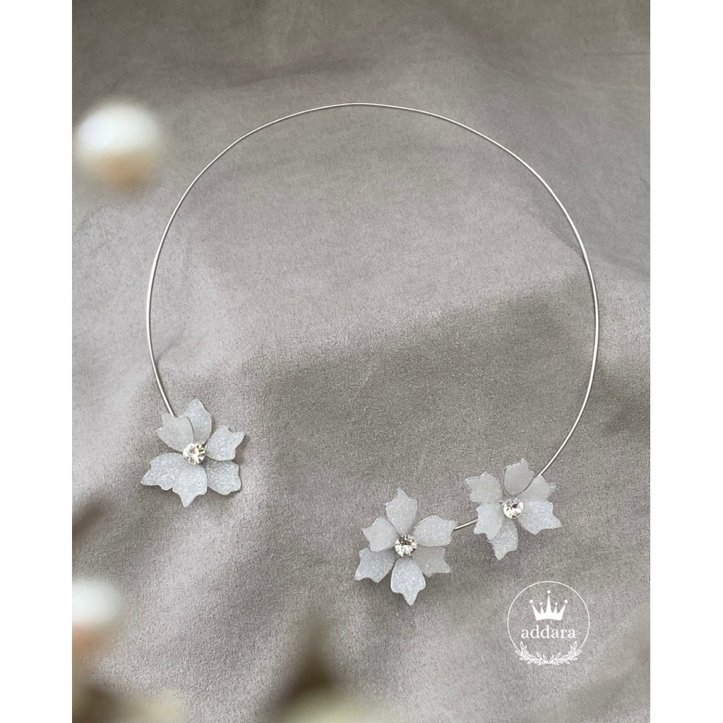Addara Necklace - Women’s flower collar necklace choker kaku bunga permata kalung fashion