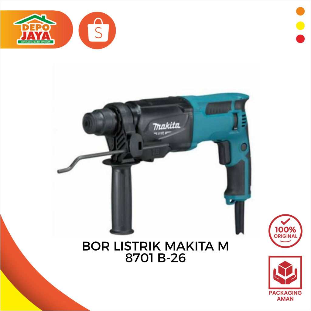 BOR LISTRIK MAKITA M 8701 B-26 - MESIN BOR LISTRIK MAKITA BOR TYPE M 8701
