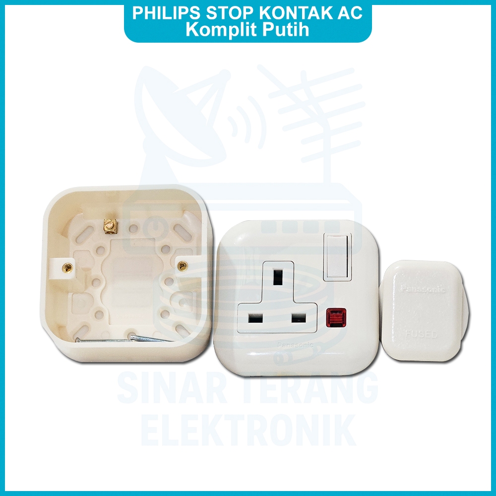 Panasonic Stop Kontak AC Komplit Warna Putih