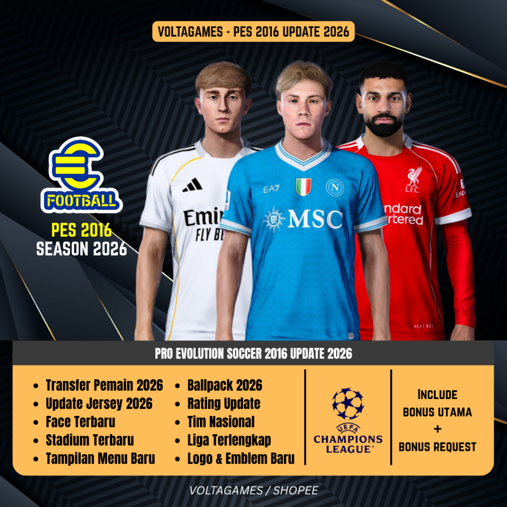 Pes 2016 Update 2026 | Game PC | Game Laptop | Game Komputer