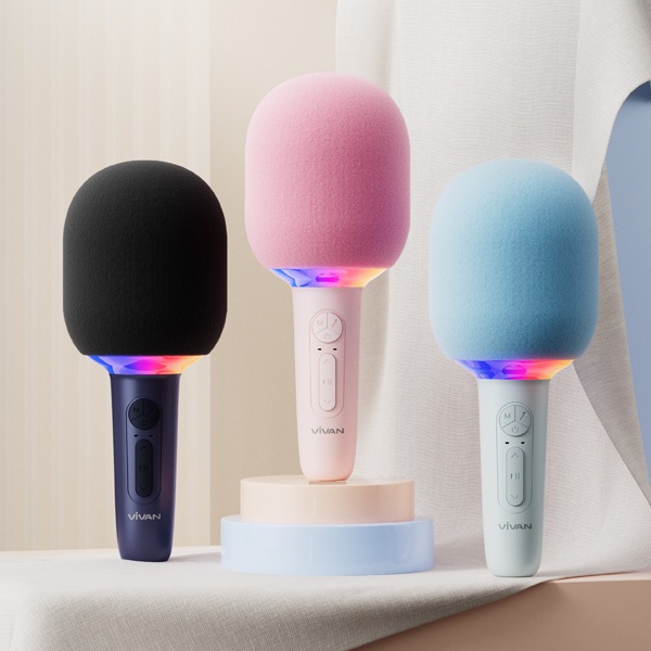 VIVAN Bluetooth Karaoke Speaker VS9 360° RGB Light Voice Changer