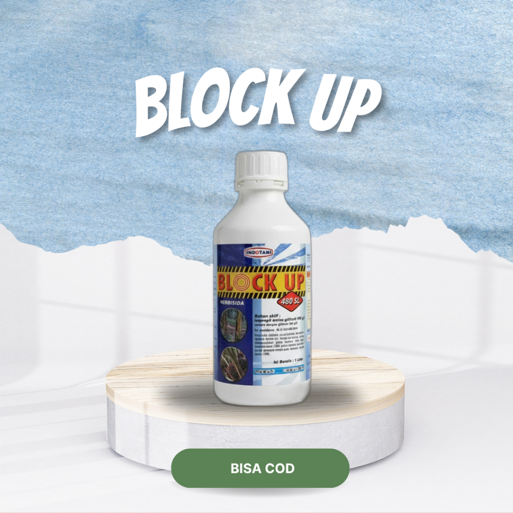 Herbisida Block Up 480 SL 1 L - Obat Rumput Gulma Daun Lebar, Sempit & Teki