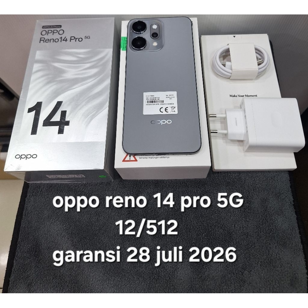 OPPO RENO 14 PRO 5G 12/512 SECOND RESMI OPPO INDONESIA