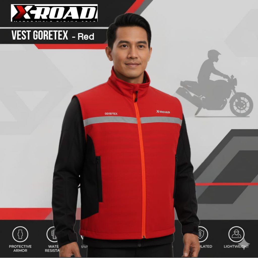 XROAD Rompi Vest Goretex - motor-outdoor-safety-pelindung
