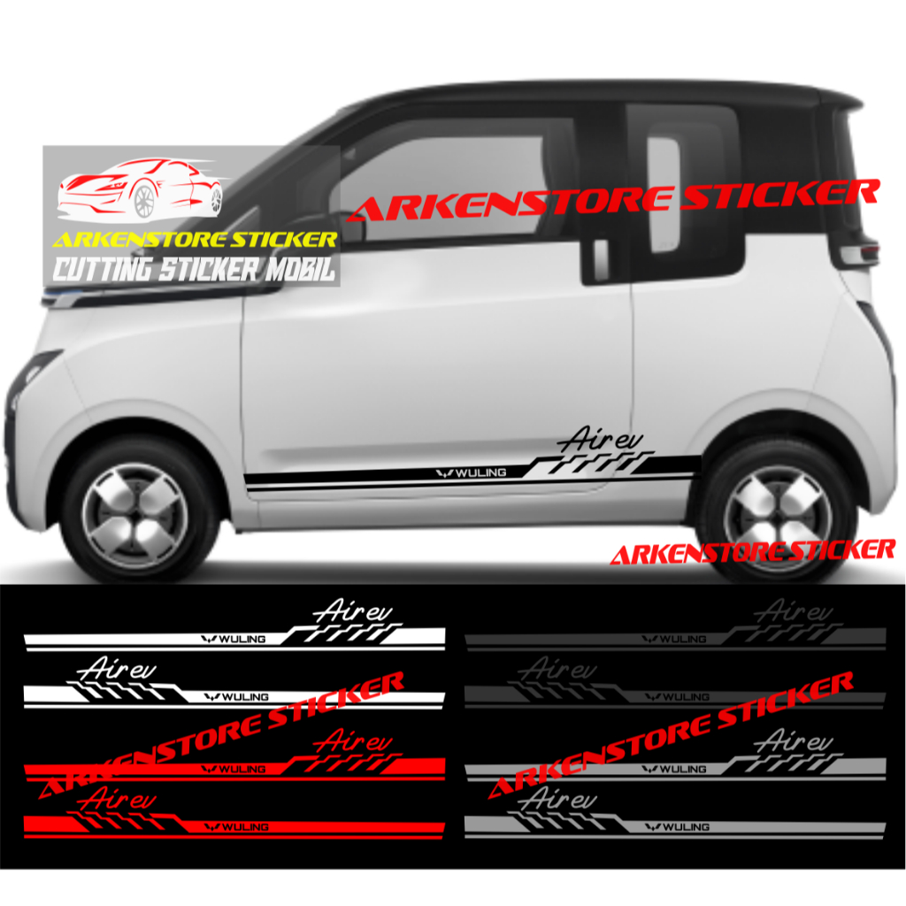 Promo sticker mobil air ev cutting sticker stiker mobil wuling air ev stiker air ev