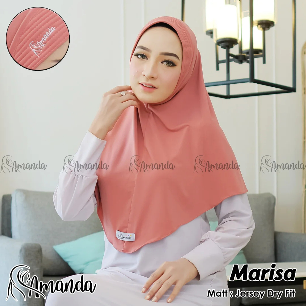 Bergo Instan Jersey Amanda Sport M / Marisa M Jilbab Instan Daily Hijab Instan Polos