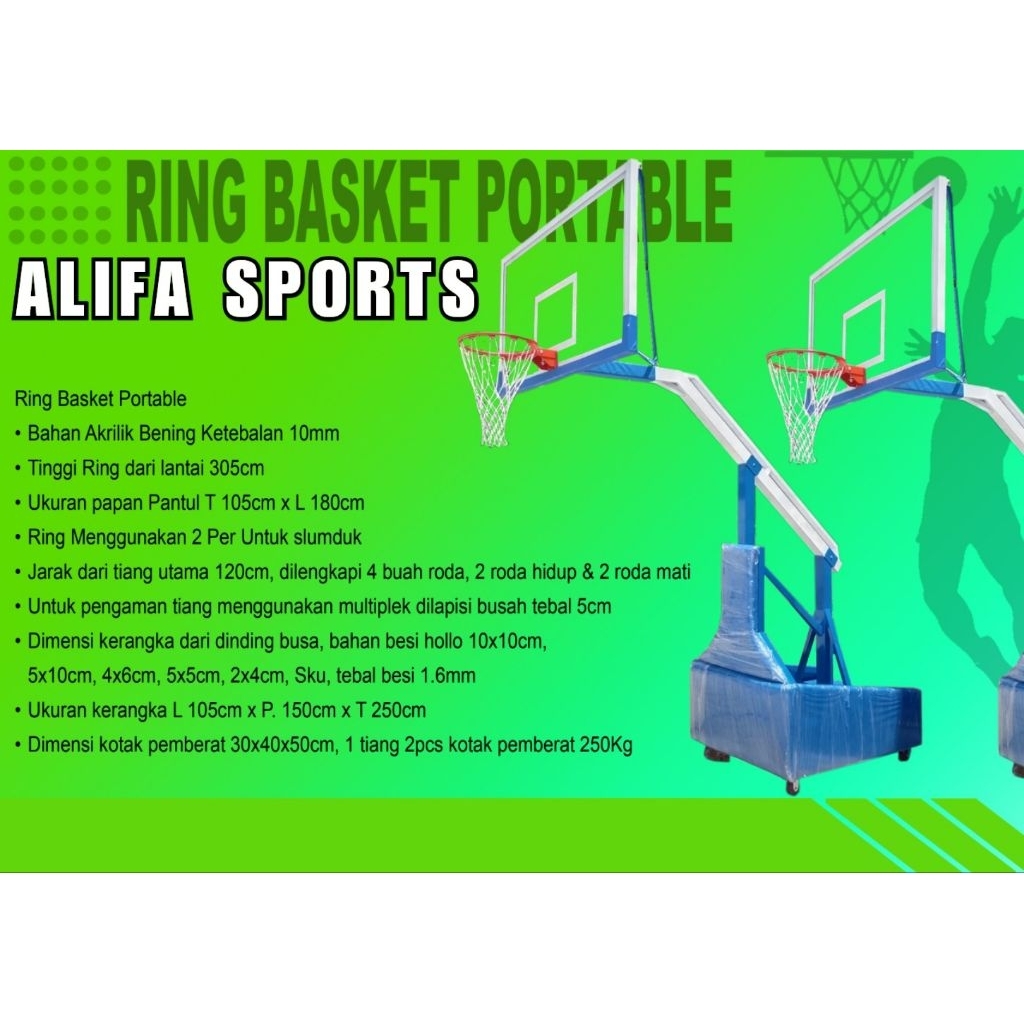 ring basket portabel tebal akrilik 10mm