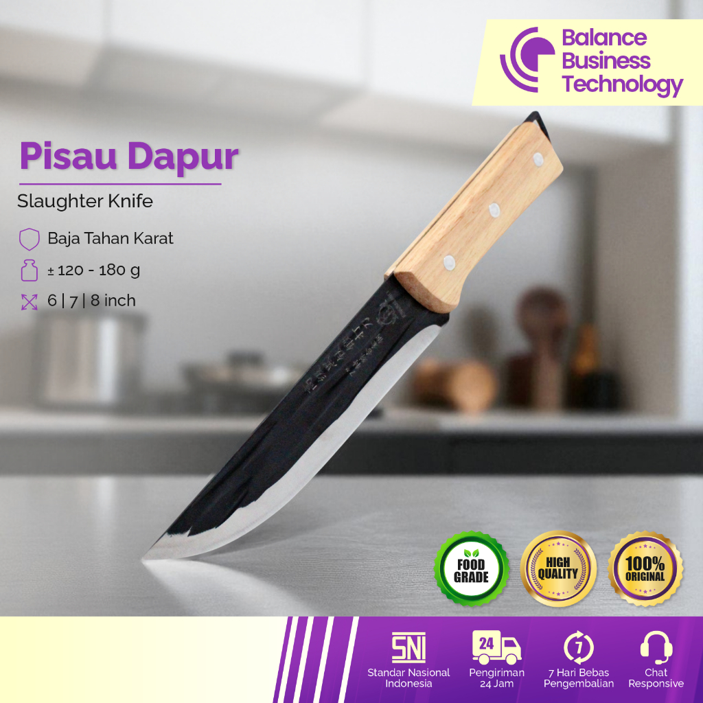 Pisau Pencacah Dsging Pisow Kurban Pisaw Stainless Posau Tsjam Anti Karat Alat Sembelih Berkualitas 