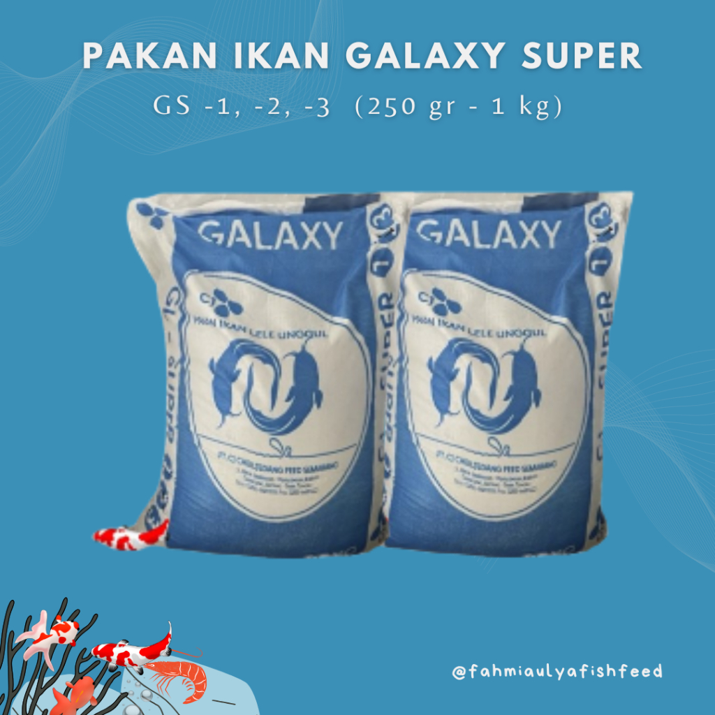 PAKAN IKAN GALAXY SUPER GS -1, -2, -3  (KEMASAN 10 KG) | PELET IKAN PREMIUM GALAXY CJ FEED INDONESIA