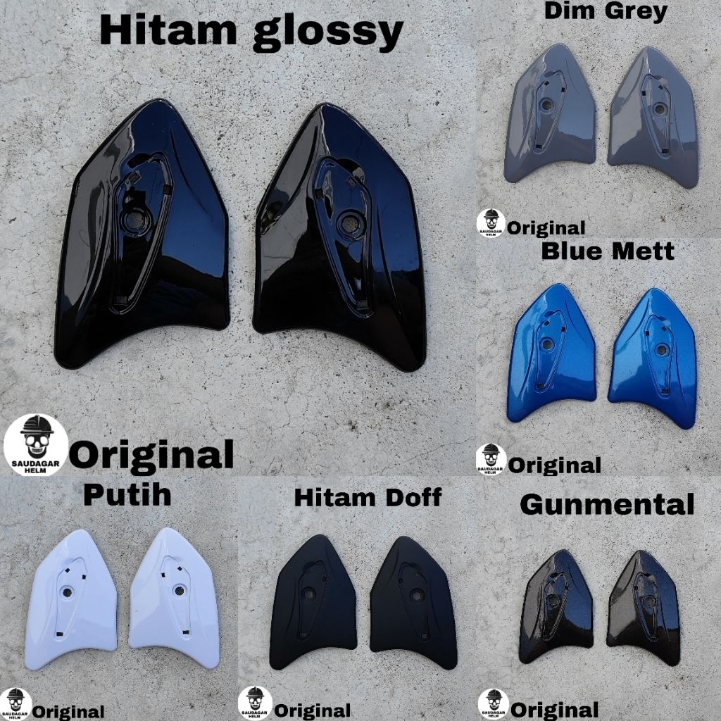 Side cover GM Fighter Original 100% / Penutup baut kupingan helm GM Fighter/ Kupingan helm GM Fighte