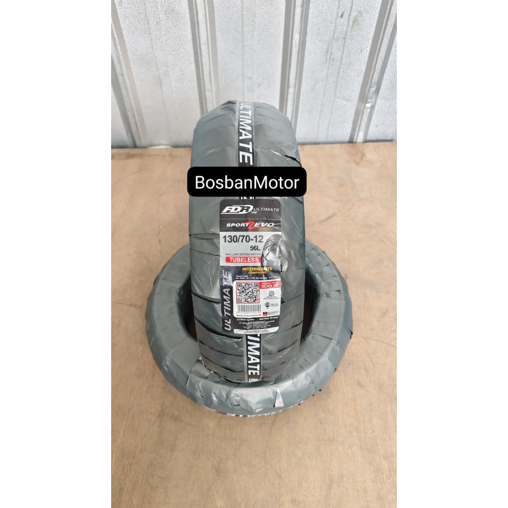 BAN FDR SPORT ZEVO 130/70-12 TUBELESS / BAN TUBLES / BAN MOTOR RING 12 / BAN FDR RING 12  / FAZZIO S