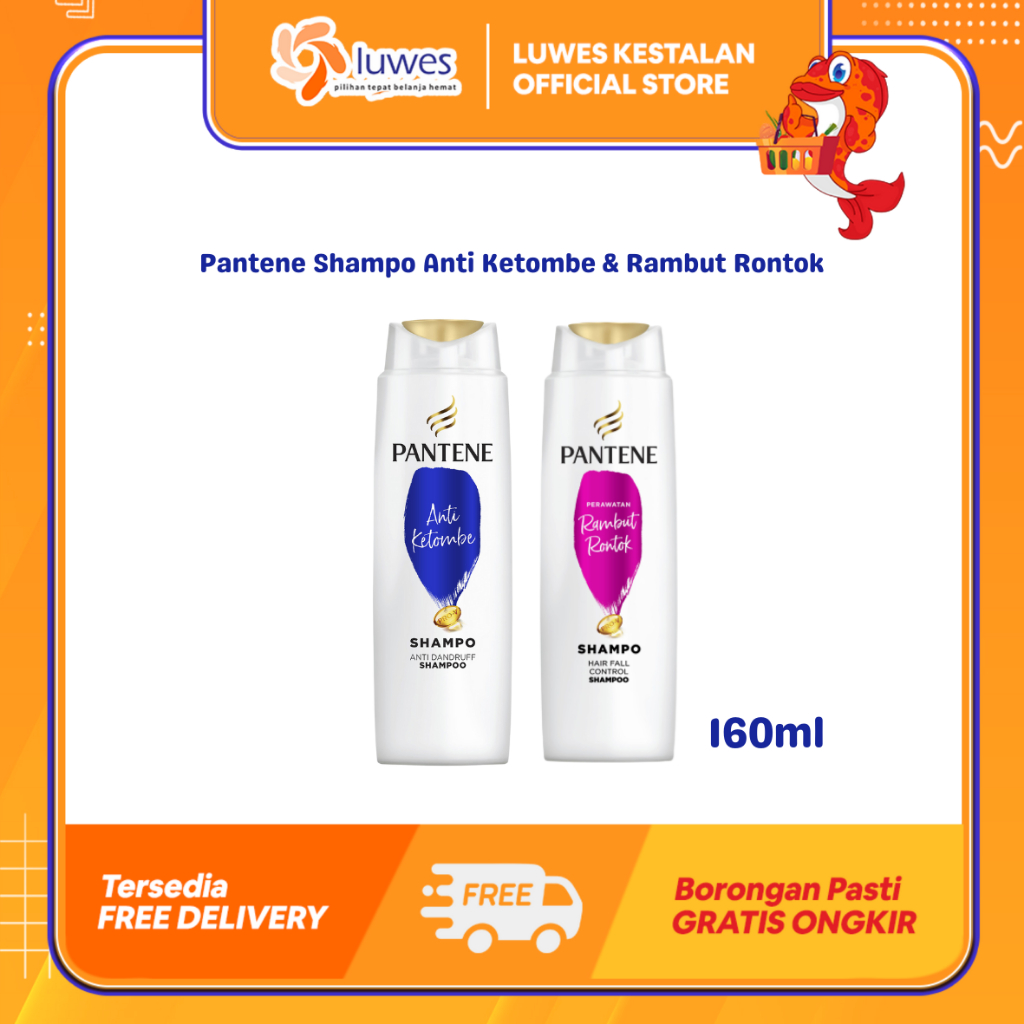 Pantene Shampoo Anti Ketombe / Rambut Rontok 160ml | Sampo Pantene Botol Anti Ketombe / Rambut Ronto