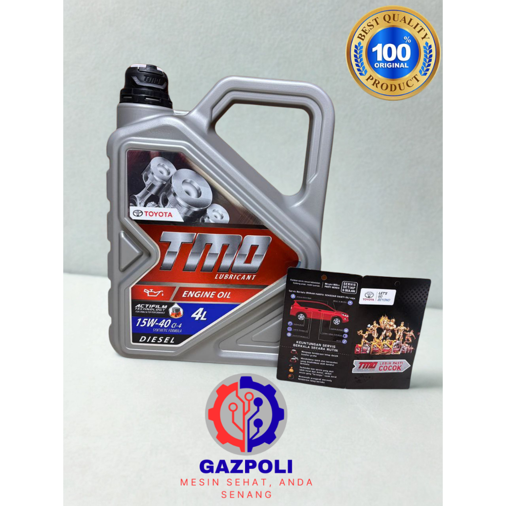 Oli Mobil TMO Diesel 4L 15w-40 CI-4 Oli Toyota Mobil Diesel