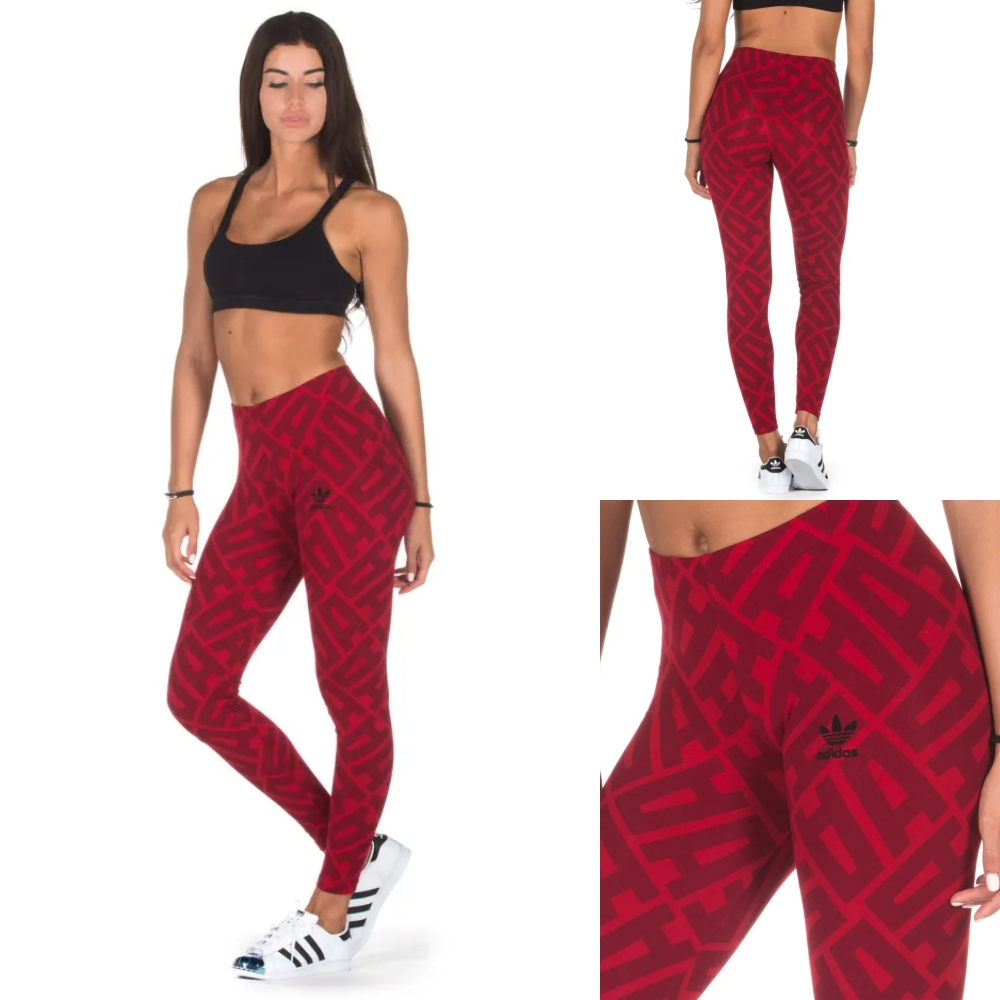 adidas Performance AOP TIGHT BQ7994 Βordeaux sport legging [vyloved preloved]