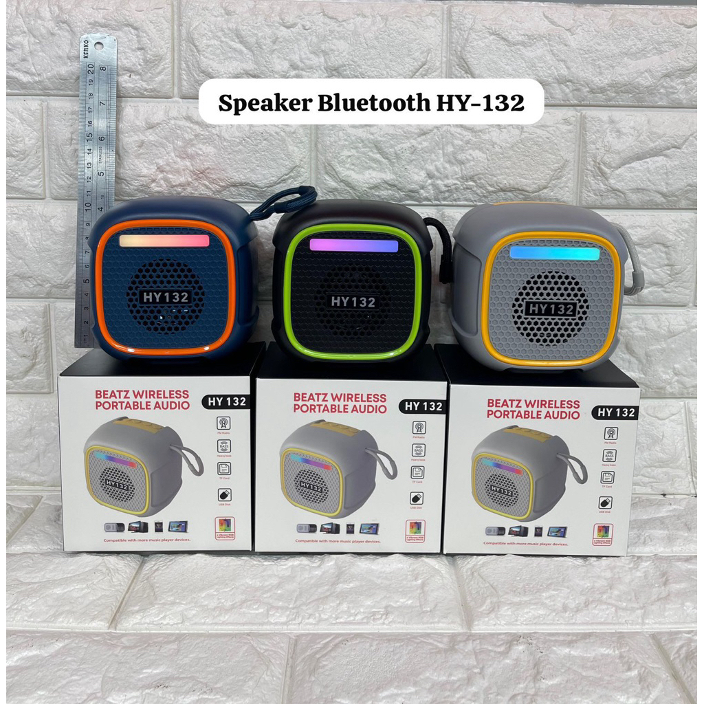 Speaker Bluetooth Audio Portable HY-132 Wireless Speaker RGB Light Portable Extra Bass