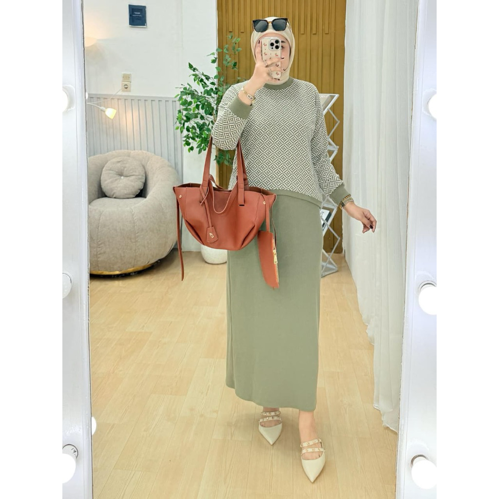 tokyo premium_midi dres atasan outer kaos knit terbaru