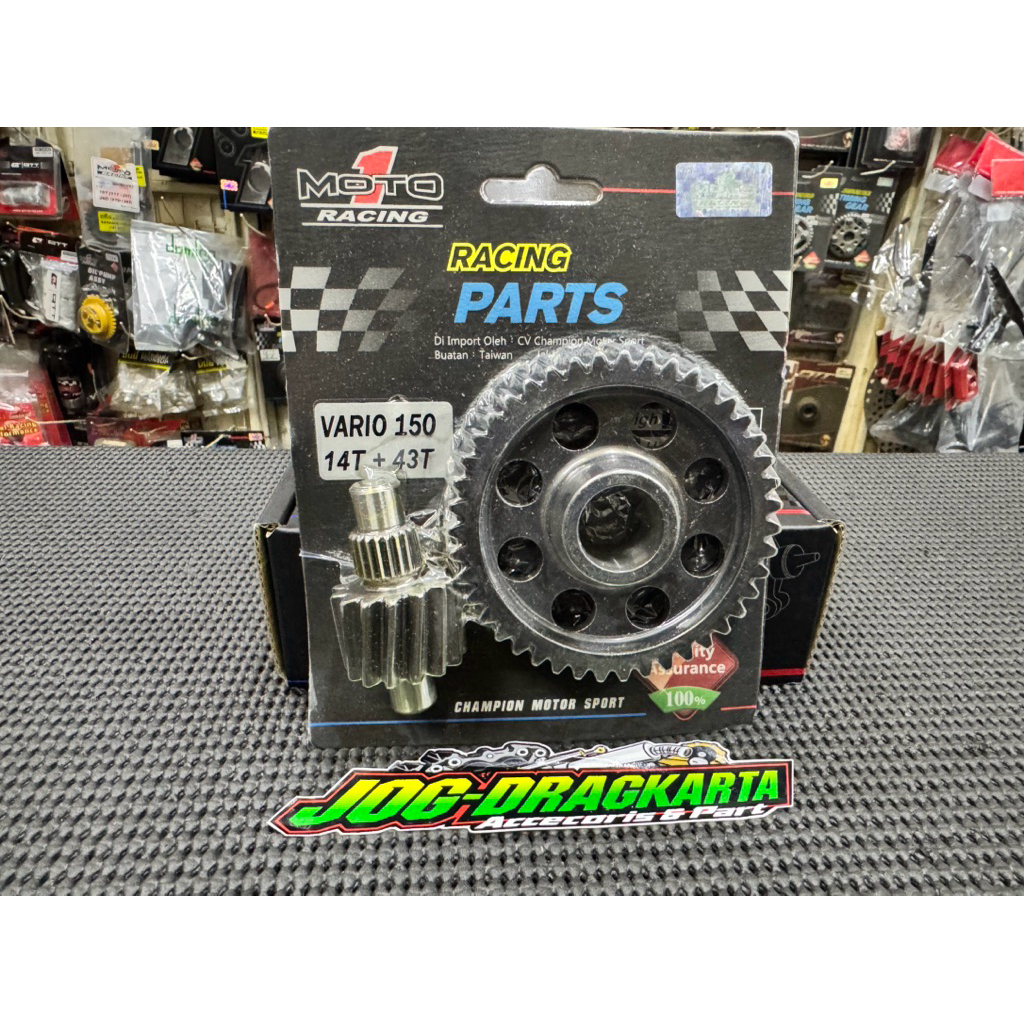 GEAR GIGI RASIO MOTO 1 VARIO 125 OLD VARIO 150 NEW PCX 150 CBU MOTO1 RACING 14/42 14/43 15/43T