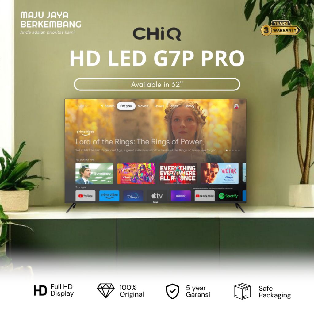 CHIQ L32G7P PRO / L32G7 / L32G7P HD Ready GOOGLE TV 32 inch