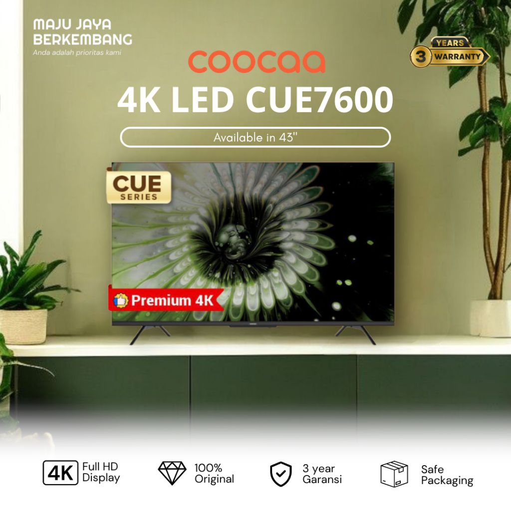 COOCAA 43CUE7600 4K GOOGLE TV 43 inch cue7600